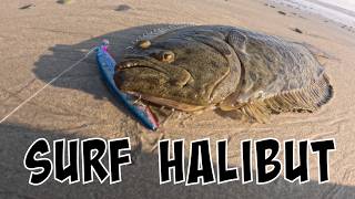 Sticking with it! SoCal Surf Fishing LEGAL Halibut [Lucky Craft Flash Minnow]