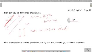 M115 1.1-10 Parallel lines