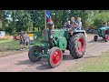 trekker optocht bij oogstfeest kamperveen