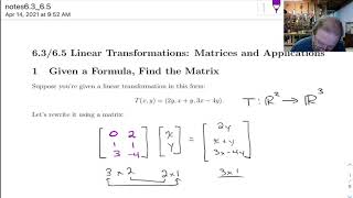 a6 3 1 Finding Standard Matrix