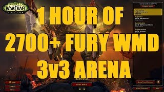 Bajheera - 1 HOUR OF 2700+ FURY/ARCANE WMD 3v3 ARENA- WoW 7.1.5 Legion PvP