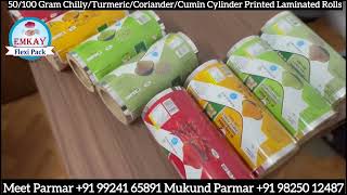 Multilayered Cylinders Printed Laminated Flexible Packaging Material in Roll / Pouch Form For Spices