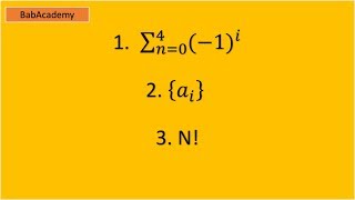 sequence - series - factorial - sigma notation PART-1