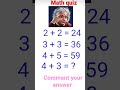 comment your answer mathematics onlyageniuscansolvethis onlyforgenius mathstricks