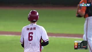 09/22 統一 vs 樂天 四局下，陳傑憲Nice Play！跳起來接殺中外野深遠飛球