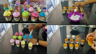 Cupcakes Decorating/Cupcakes Design/Cupcakes Ideas/Cupcakes tutorial easy/ Cupcakes Cream Decoration