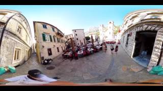 Tourist walk in Old town Kotor. Montenegro video 360. Montenegro. © Promo-Montenegro, 2016