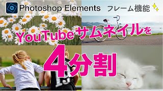 【基本# 144】Photoshop ElementsでYouTube動画のサムネイルを４分割する方法🎵