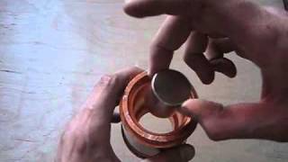 Neodymium magnet in copper pipe