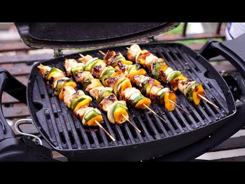 Chicken Kebabs on a Weber Q for any night of the week. Chicken Kebabs on a Weber Q for any night of the week.