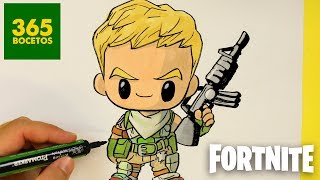 COMO DIBUAR UN SOLDADO DE FORTNITE KAWAII