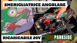 Smerigliatrice Angolare Parkside 20v