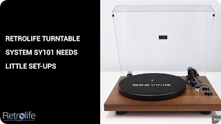 Retrolife Record Player SY101 HiFi System with Magnetic Cartridge