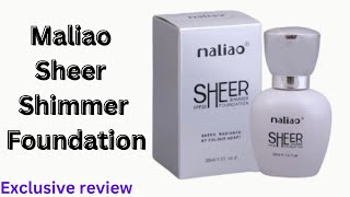 Maliao Sheer Shimmer Foundation SPF 20 Sheer Radiance by colour adapt Makeup Foundation 30ml ||