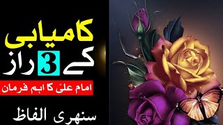 Kamyabi K 3 Raaz  Hazrat Imam Ali as Ka Eham Farman Success Quotes Successful Hadees Mehrban Ali