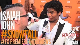 Isaiah John interviewed at FX Network's "Snowfall" Premiere Red Carpet #SnowfallFX