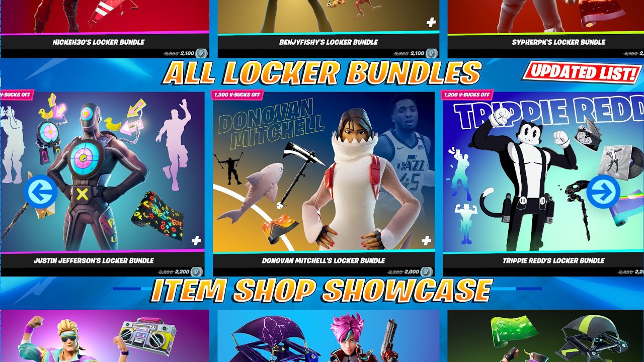 All Locker Bundles Item Shop Showcase/Preview! Fortnite - YouTube