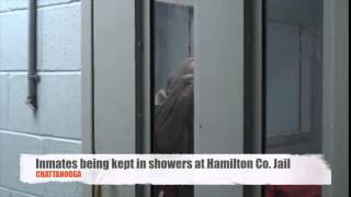 Hamilton County Jail keeping inmates in shower stalls - overcrowding