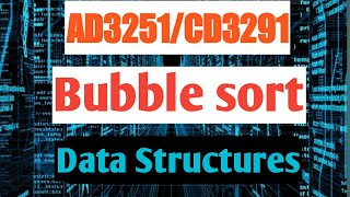 Bubble sort in tamil || Data structures design || AD3251/CD3291||Anna university reg-2021.