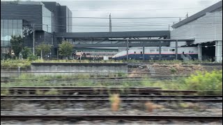 大宮鉄道博物館と宮原保線基地とJR東日本大宮総合車両センターとJR貨物大宮車両所とその試運転線の様子（2024.10.5.11:24）