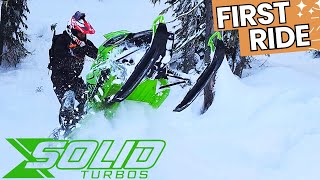 FIRST RIDE | Solid Turbo Arctic Cat SLED Build Mountain Ride