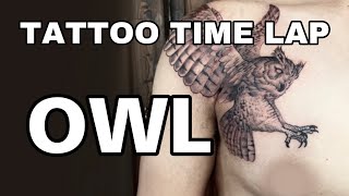 owl tattoo (สักลายนกฮูก)  @Littlebeattattoo