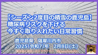 【シーズン2度目の積雪の鹿児島！】糖尿病リスクを下げる今すぐ取り入れたい日常習慣