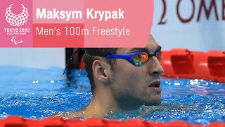 Maksym Krypak Breaks World Record in Men's 100m Freestyle - S10 Final | Tokyo 2020 Paralympic Games