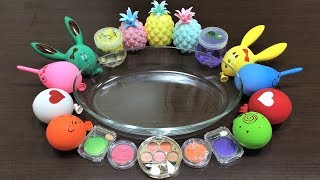 Mixing Eyeshadow And Glitter Into Store Bought Slime ! Relaxing Slime With Balloons