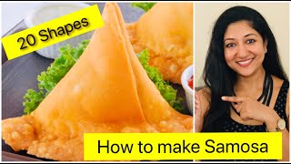 Samosa - 20 Shapes | 20 Samosa Folding Ideas | Lockdown Recipes | By Aarum's Kitchen