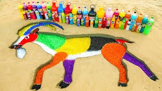 How to make Rainbow Mountain Goat with Orbeez, Fanta, Coca Cola, Mirinda, Chupa Chups and Mentos