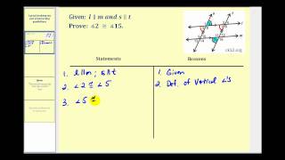 Proof: Involving Two Pair of Parallel Lines