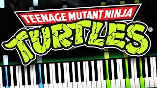 Teenage Mutant Ninja Turtles (OST Movie 1990) Piano Tutorial (Sheet Music + midi) Synthesia cover