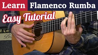 Learn Flamenco Rumba on guitar - Easy Strumming tutorial in 3 steps