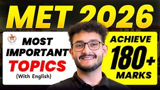 MET 2026: Most Important Topics to Score 180+ Marks | Get CSE in Manipal