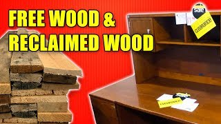 Reclaimed Wood \u0026 Free Wood - Money Saving Tips for Woodworking Part 2