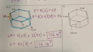 S30 Notes pt 4 (surface area and volume of hexagonal prisms)