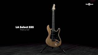 LA Select Electric Guitar SSS By Gear4music, Natural | Gear4music demo