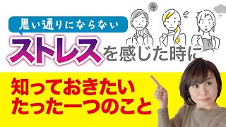 思い通りにならないストレスを感じた時に知っておきたいたった一つのこと