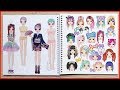 STICKER DÁN HÌNH THIẾT KẾ THỜI TRANG BÚP BÊ MANGA MODEL - Sticker book top model (Chim Xinh)