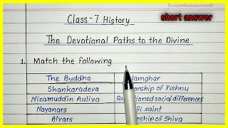 devotional paths to the divine question answer | class 7 history chapter 6 question answer |