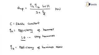 Capacity of a pile using Hiley's Formula | Deep Foundation | Geotechnical Engineering - GATE