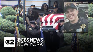 Funeral for officer who fell from window held in Bayonne, N.J.