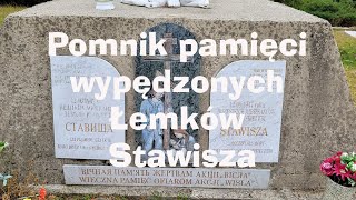 Pomnik pamięci wypędzonych Łemków. Stawisza. Małopolskie. Polska.