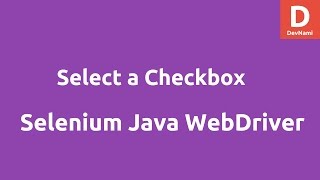 Select a Checkbox in Selenium Java WebDriver