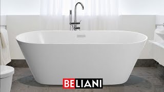 Badewanne freistehend oval 150 160 170 cm HAVANA