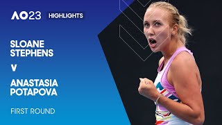 Sloane Stephens v Anastasia Potapova Highlights | Australian Open 2023 First Round