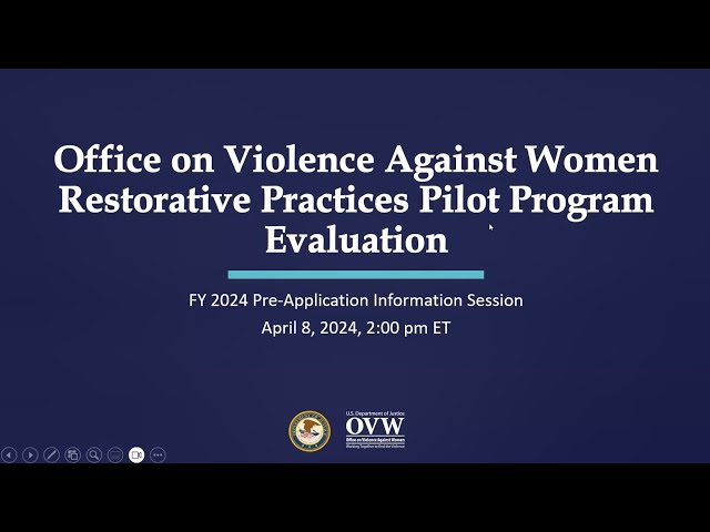 Office On Violence Against Women Ovw Ovw Fiscal Year 2024