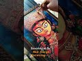 Varnishing on the MAA DURGA PAINTING #oilpainting #varnish #maadurga #youtubeshorts