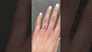 1.20-carat pink sapphire trilogy engagement ring